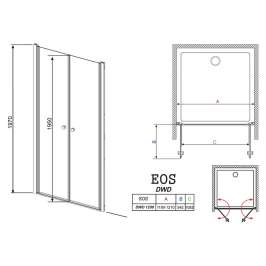 Душевая дверь Radaway EOS DWD 120 прозрачное стекло